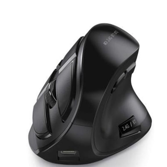 Ergonomic Vertical Wireless Mouse for Women, Rechargeable Silent Side Grip Computer Mouse for Laptop