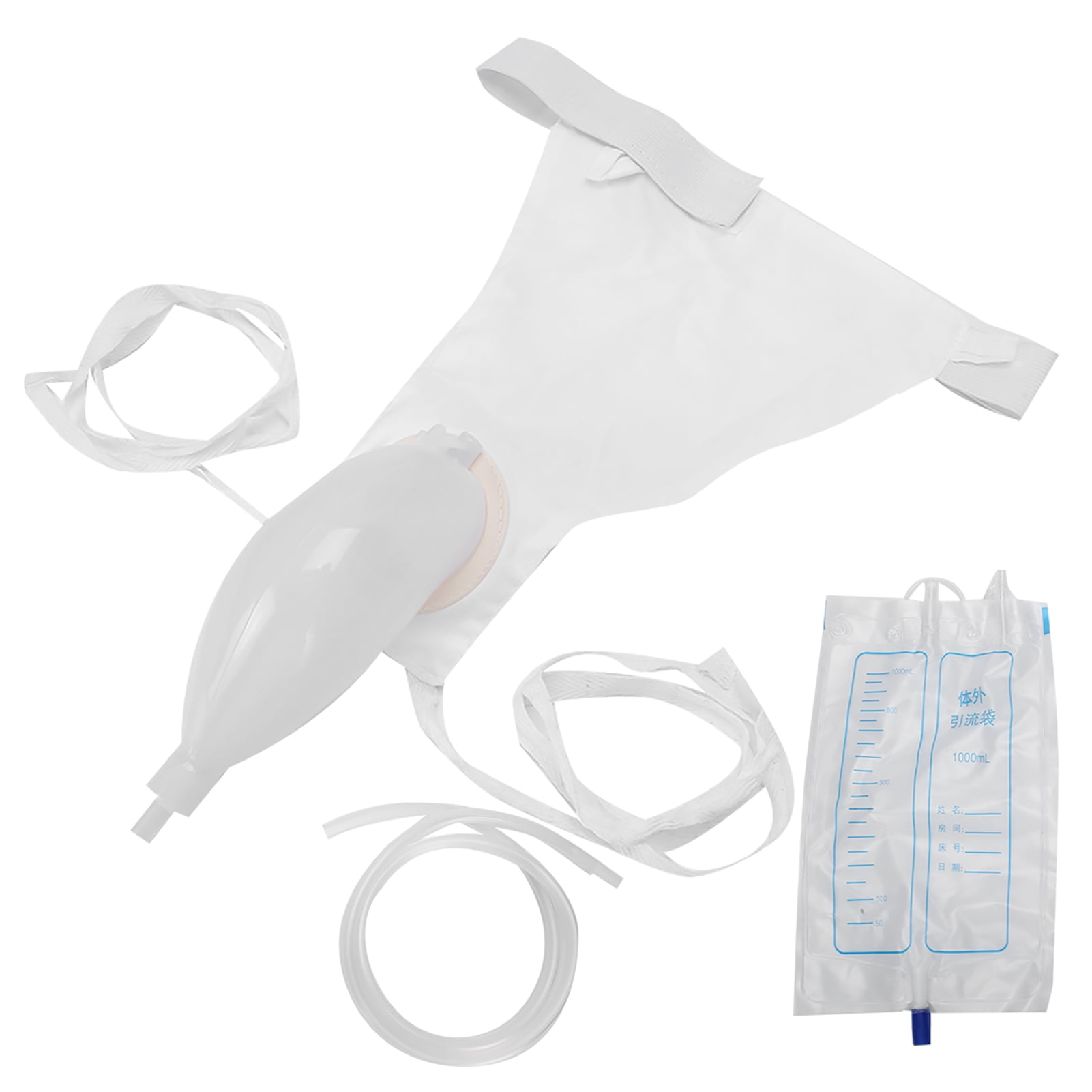 Ergonomic Wearable Male Urinal, Spill-Proof Collection System With Latex Sheath, Ideal For Managing Urinary Incontinence And Mobility Issues