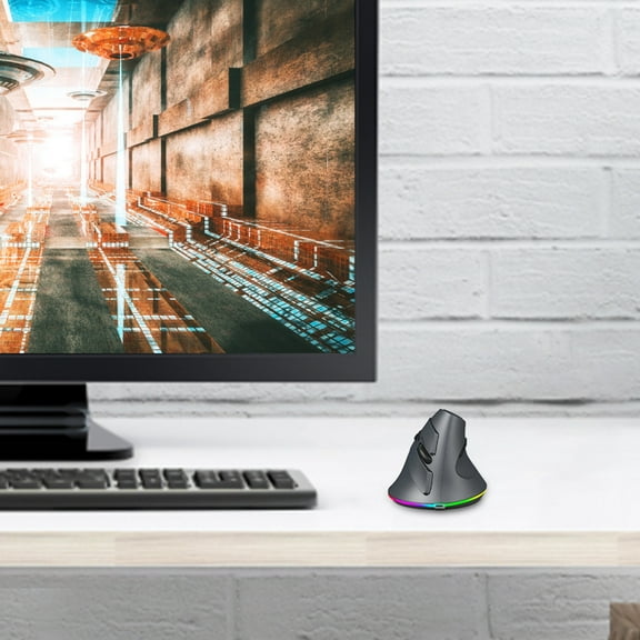 Ergonomic Wireless Gaming Mouse Rechargeable 1200/1600/2400/3200/4800/7200 DPI Ergonomic Design PC Gaming Mouse