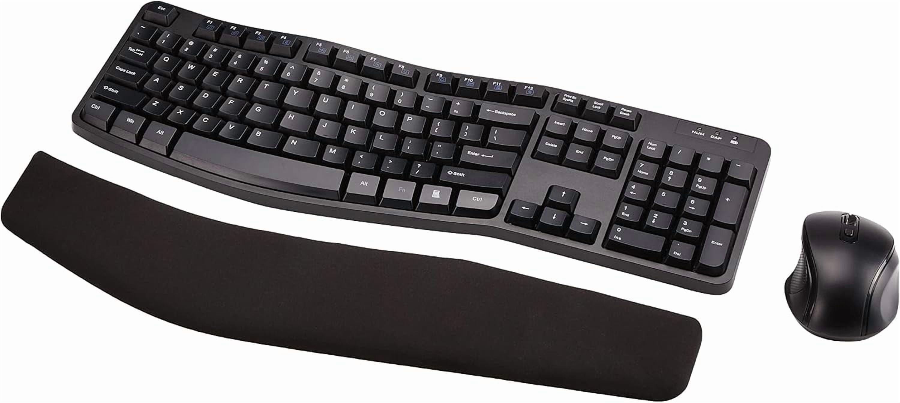 Ergonomic Wireless Keyboard and Mouse Combo for Comfortable PC and ...