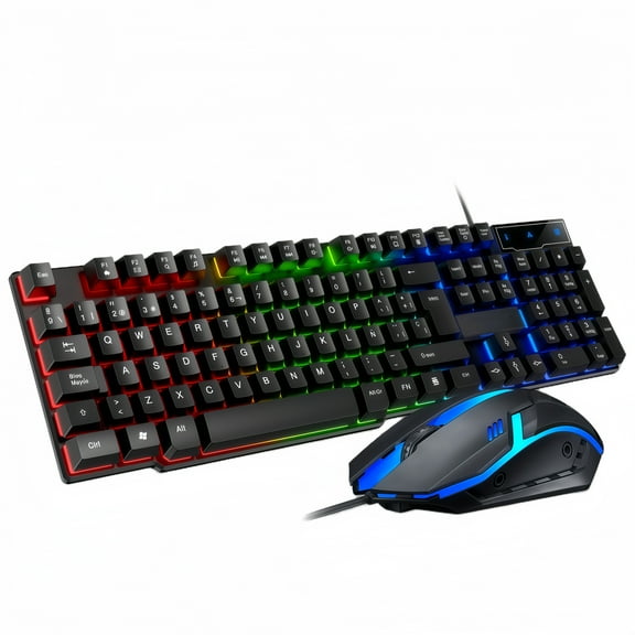 Ergonomic Keyboard and Mouse Set with Rechargeable Design for Gamers
