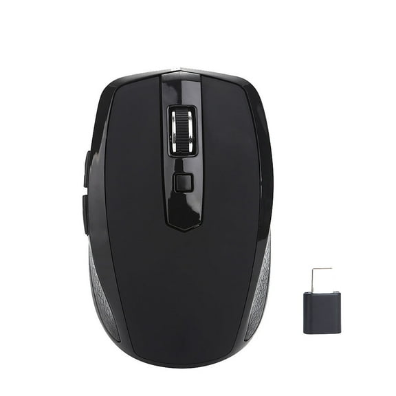 Ergonomic Wireless Mouse 2.4ghz with Usb Receiver Silent Click Quiet Buttons Type C Connection Adjustable Dpi Settings for Pc Laptop Desktop Mac Windows Computer Office Home Work