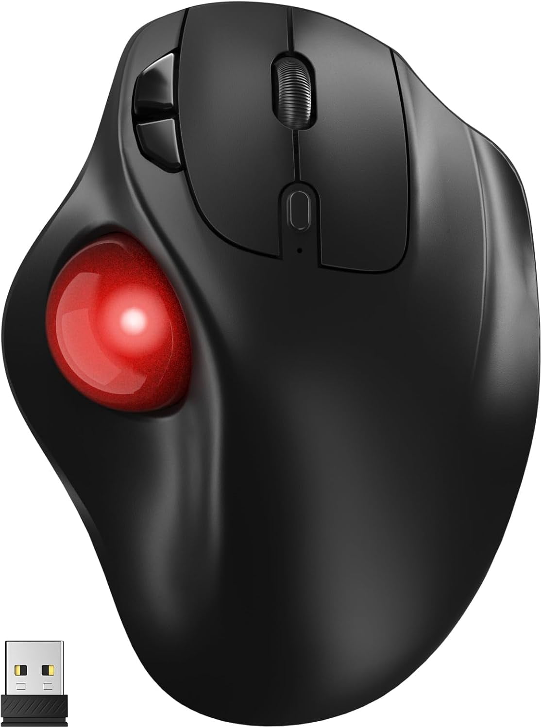 Ergonomic Wireless Trackball Mouse, 3 Device Connection (Bluetooth or 2 ...