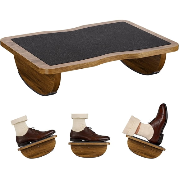 Ergonomic Wooden Foot Rest for Under Desk at Work