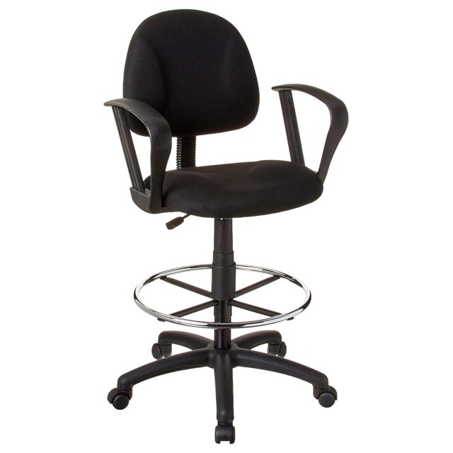 Ergonomic Works Drafting Chair with Loop Arms in Black