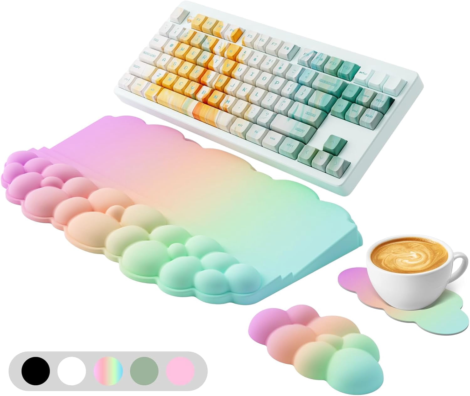 Ergonomic Wrist Rest for Keyboard, Soft Memory Foam Cloud Keyboard ...