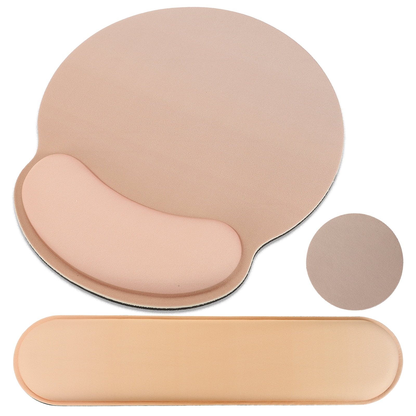 Ergonomic Wrist Rest Set, Memory Foam Mouse Pad and Keyboard Wrist Rest Support Hand Waterproof Cup Pad Non-slip for Office Computer Gaming Home Desk Accessory, Vintage