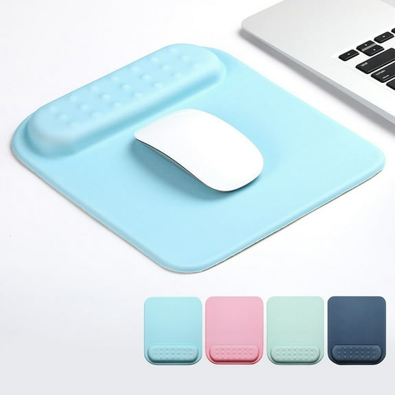 Ergonomic Wrist Support Mouse Pad, Non-Slip Rubber Base, Memory Foam Top, for Home Office, Laptop Use, Pain Relief, Silent Gliding Surface, Large 12x9 Inch, for Gaming/Work, High-Density Foam,