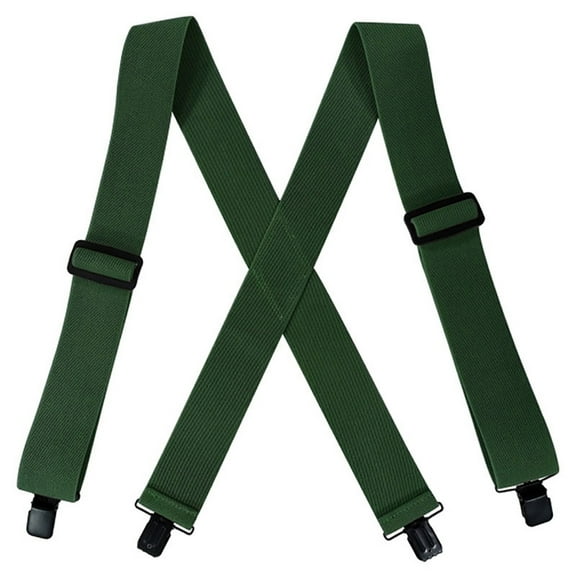Ergonomic X Shaped Suspenders for Men with Nonslip Clip Pants Brace Adjustable Elastic Suspenders for Business Suit