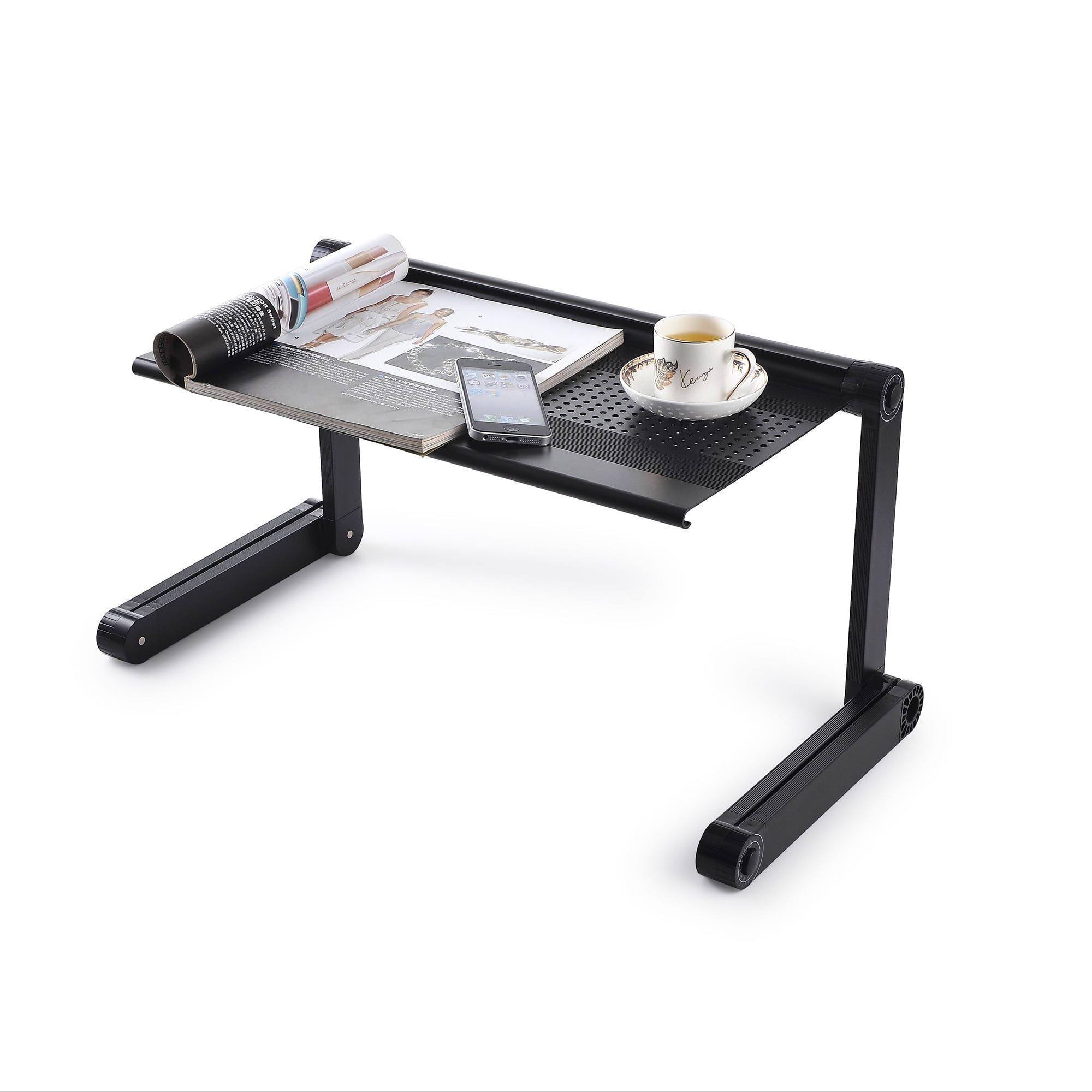 Ergonomics Aluminum Vented Adjustable Multi functional Laptop Desk Black