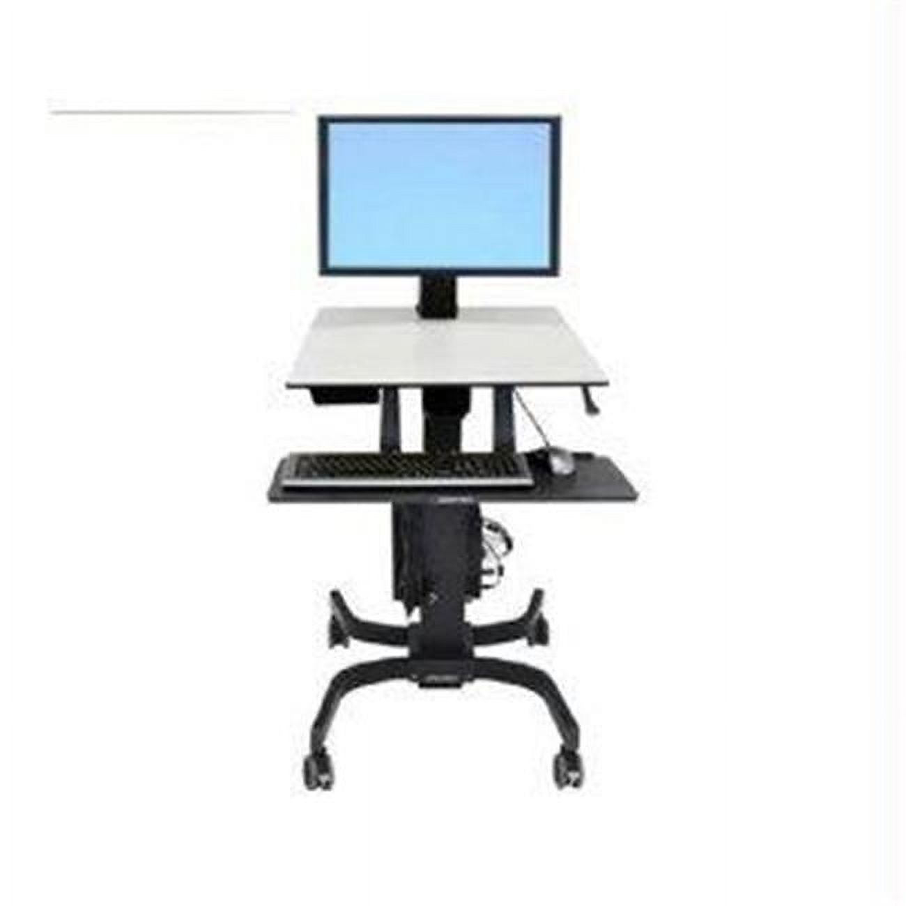 Ergotron 24-216-085 Workfit-C Sit-Stand Workstation For Single Large Display Hd With Mobile Cart B - image 1 of 2