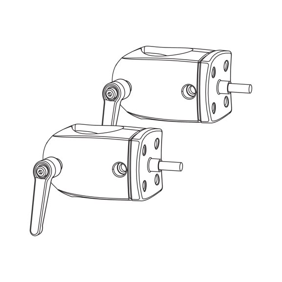 Ergotron DS100 Series - Mounting component (pole clamp) - black (pack of 2)