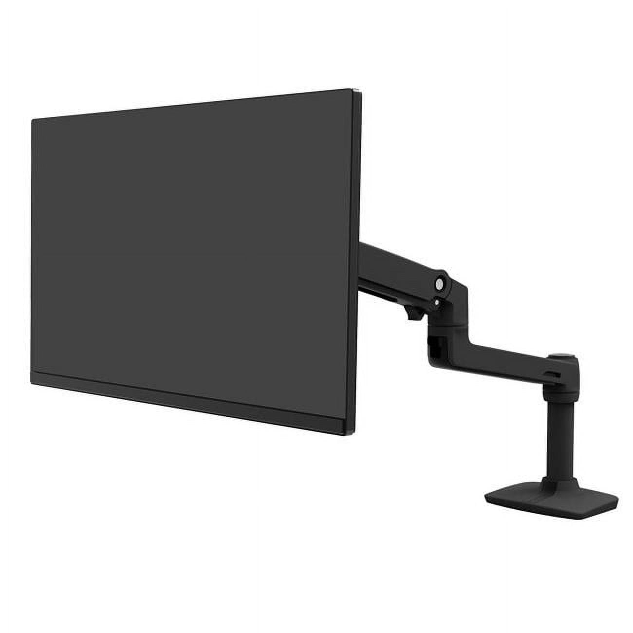 White Adjustable Desk Mount for Monitors Up to 34 Inches