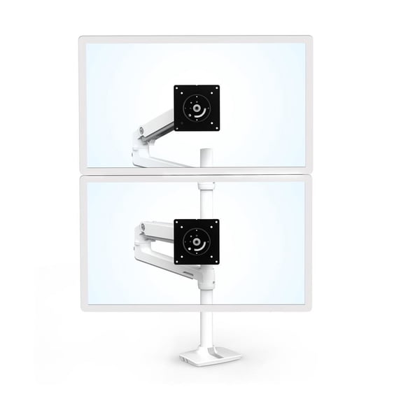Ergotron LX Dual Stacking Arm, Tall Pole (white)
