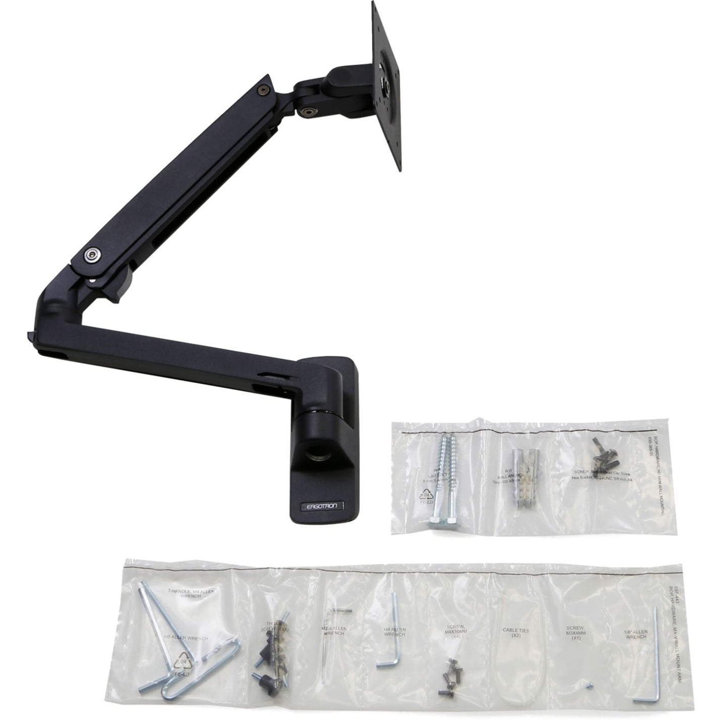 Ergotron MXV Wall Monitor Arm Matte Black 45-505-224