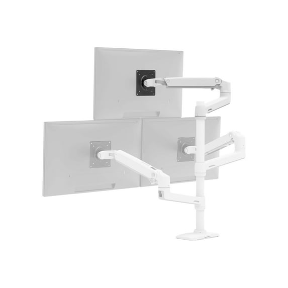 Ergotron Mounting Arm for Monitor - 25 lb Load Capacity - White