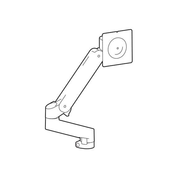 Ergotron Mounting Arm for Monitor, Mounting Collar, Mounting Pole, Display Screen, LCD Display, Monitor Mount - Dark Gray (98-734-293)