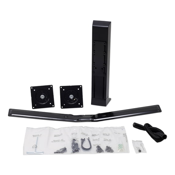 Ergotron® Monitor Riser, For 24" Monitors, 30 Degree Tilt, Black, Supports 28 Lb