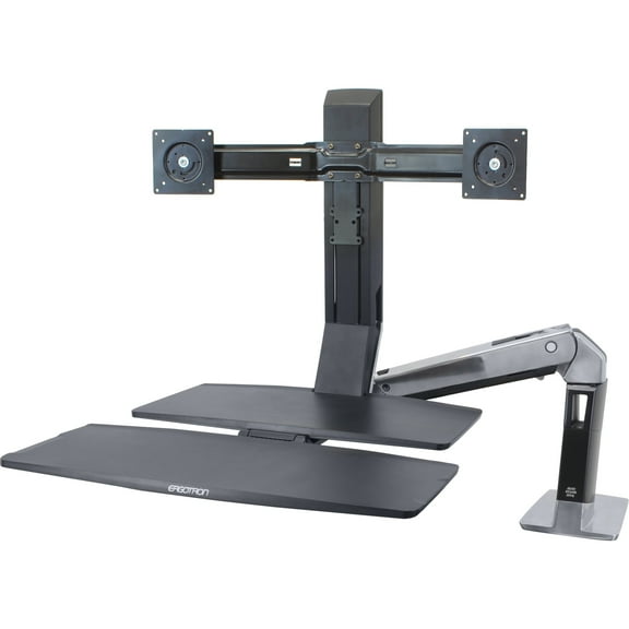 Ergotron WorkFit Mounting Arm for Flat Panel Display - Polished Black (24316026_25)