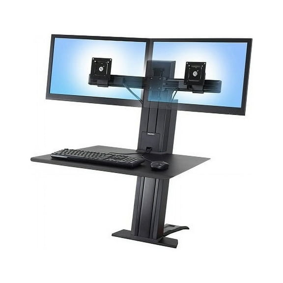 Ergotron WorkFit-SR Dual Monitor Sit-Stand Desktop Workstation for 24" Displays