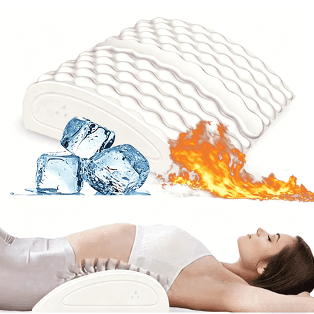 Erhuida Hot & Cold Therapy Sciatica Pain Relief Pillow - FSA/HSA Eligible, Ice Massage & Heating Lumbar Support for Back Pain - Sciatica Pillow for Hip Leg Knee, Ultra Soft Memory Foam, 100% Natural