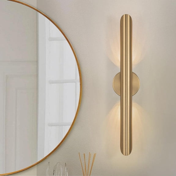 Eric 1-Light Gold Dimmable Modern Linear LED Wall Sconce