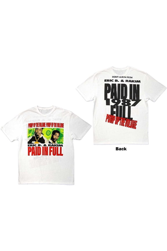 Eric B. & Rakim Unisex T-Shirt: Pump Up The Volume (Back Print)