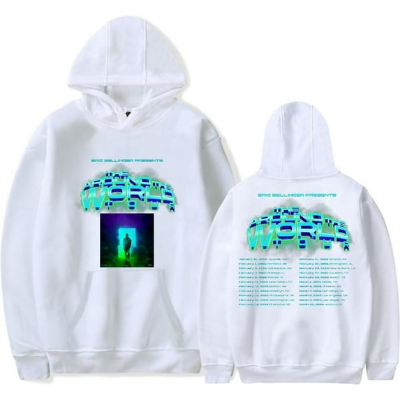 Eric Bellinger Around The World Tour 2025 Merch Hoodie Pockets Drawstring Unisex Hooded Sweatshirt Fashion Clothing