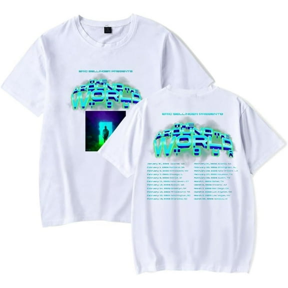 Eric Bellinger Around The World Tour 2025 Merch Short Sleeve T-shirt Unisex Fashion Crew Neck Top