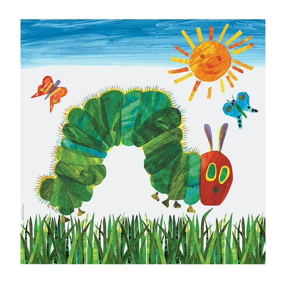 6 ft. x 6 ft. World of Eric Carle The Very Hungry Caterpillar Plastic Backdrop 2 Pieces