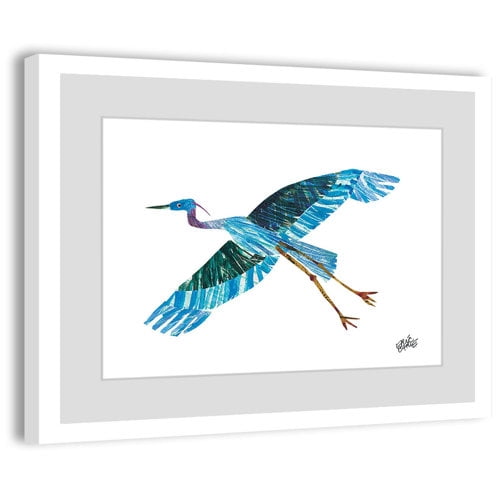 Marmont Hill 'Flying High Blue Heron' by Eric Carle Framed Painting Print