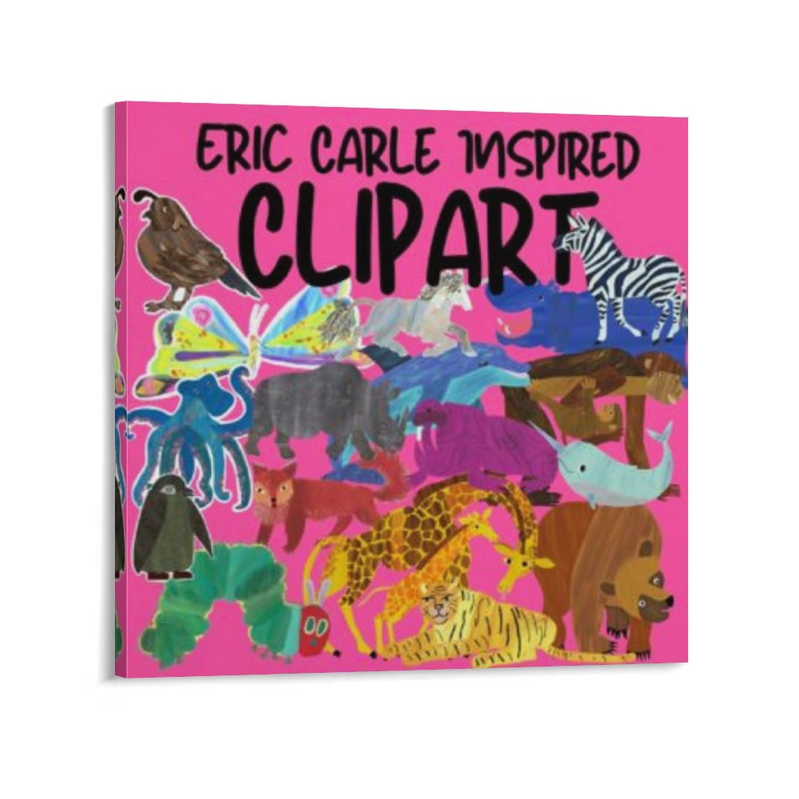 Eric Carle Illustration Print Children's Education Posters (70) Canvas ...