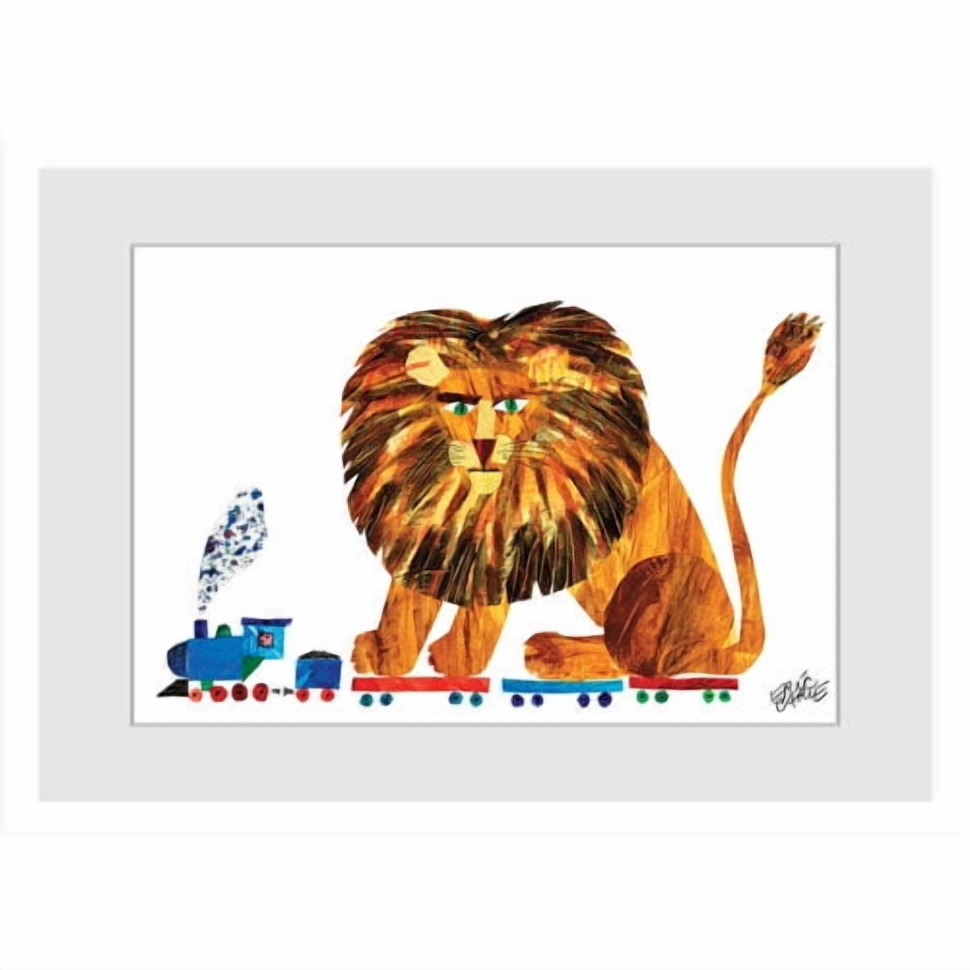 Marmont Hill 'Lion on a Train 2' by Eric Carle Print on Wrapped Canvas