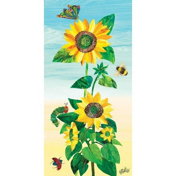 Eric Carle Sunflower and Bugs 2 Art Print on Premium Canvas
