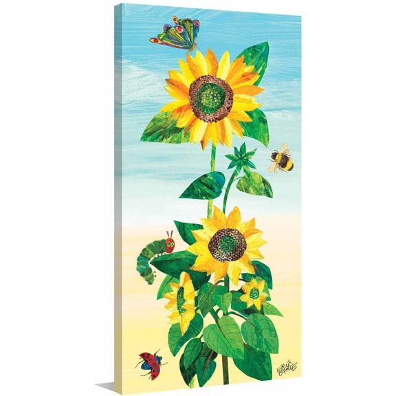 Eric Carle Sunflower and Bugs 2 Art Print on Premium Canvas