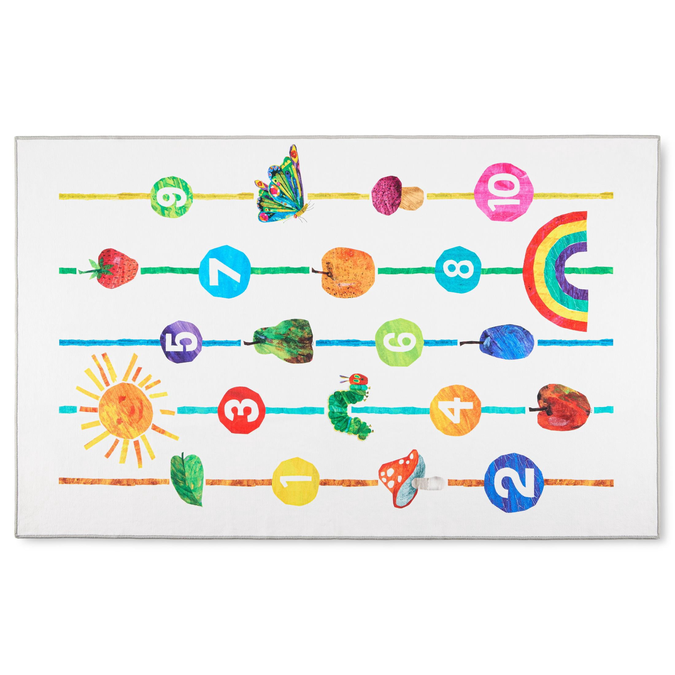 Eric Carle Washable Count With Me Graphic Children's Area Rug, 4' x 6 ...