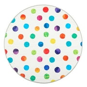 Eric Carle Washable Polka Dot Children's Area Rug, 5' x 5'