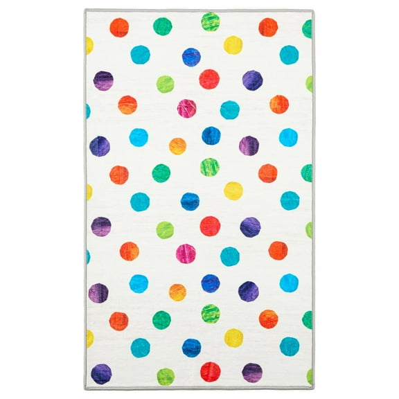 Eric Carle Washable Polka Dot Graphic Children's Area Rug, 3' x 5'