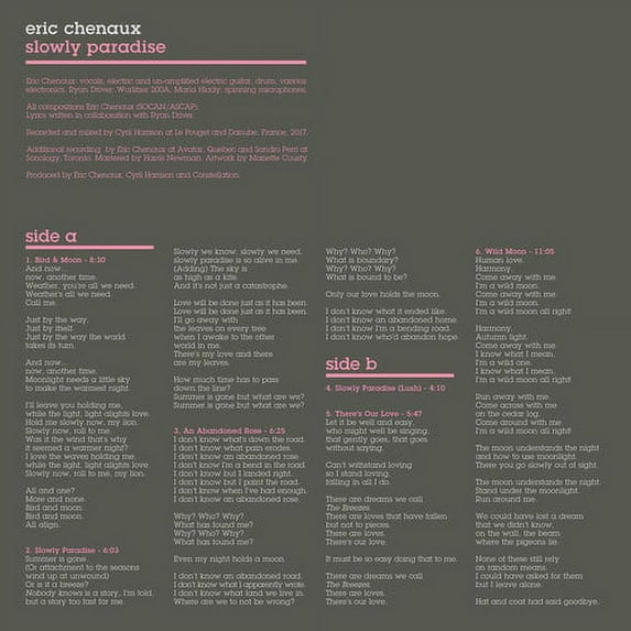 Eric Chenaux - Slowly Paradise - Music & Performance - CD