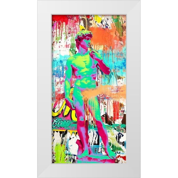 Eric, Chestier 18x32 White Modern Wood Framed Museum Art Print Titled - David 2.0