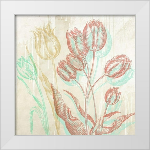 Eric, Chestier 20x20 White Modern Wood Framed Museum Art Print Titled - Botaniques Cochin 1 (coleurs, detail)