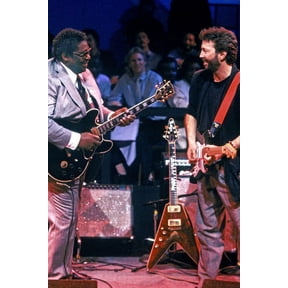 Eric Clapton B.B. King On Stage With Guitars Cool Image 24x36 Poster