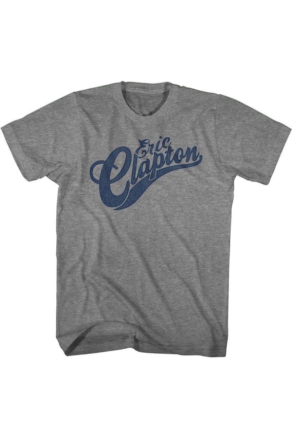 Eric Clapton And Swoosh Graphite Heather Adult T-Shirt 5Xl