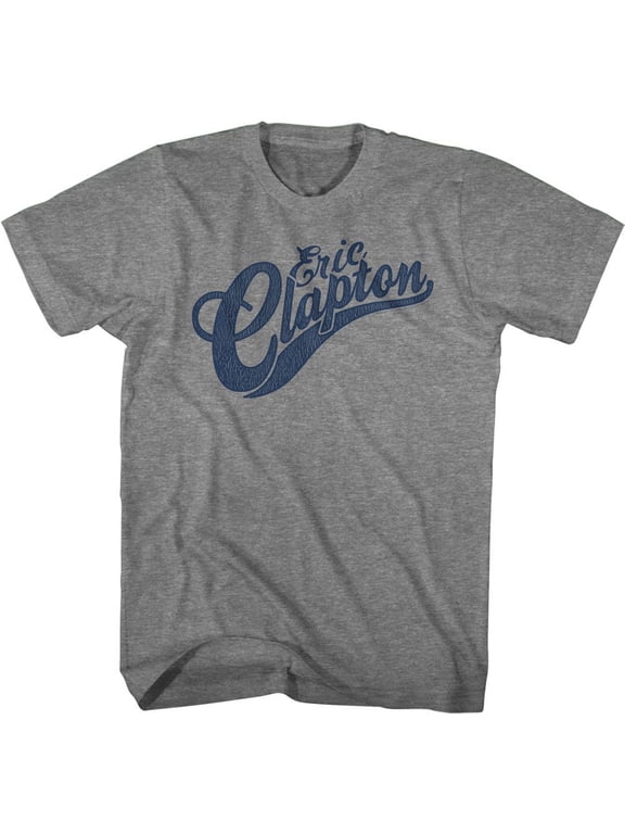 Eric Clapton Clapton and Swoosh Graphite Heather Adult T-Shirt