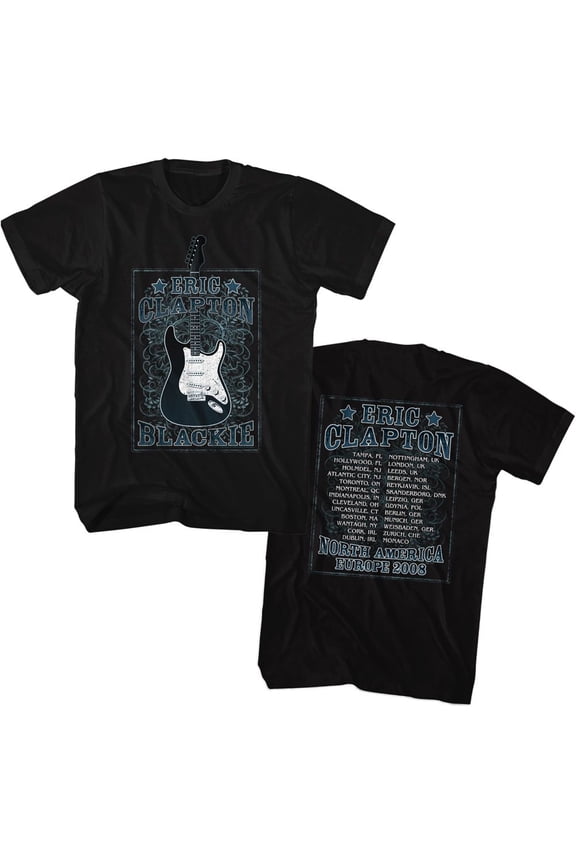 Eric Clapton NA Europe Black Adult T-Shirt