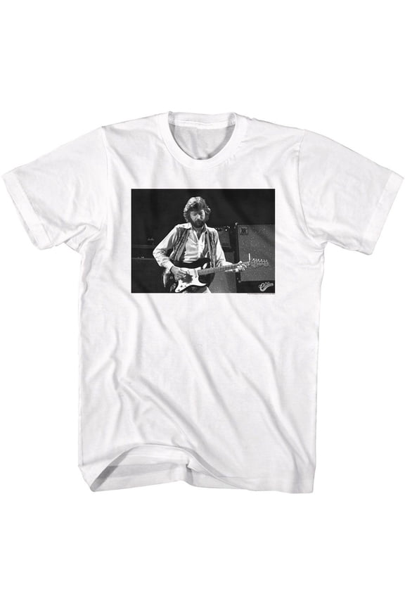 Eric Clapton Bw Guitar White Adult T-Shirt