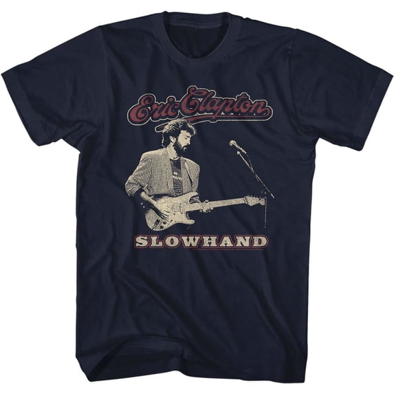 Eric Clapton Slowhand Navy Adult T-Shirt 5Xl