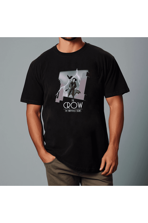 Eric Draven The Crow Animated Cartoon Style Fan Art Graphic Unisex T-shirt, for men & women, up to size 5XL