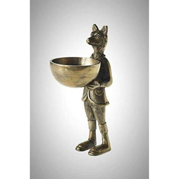 Eric + Eloise Designs Standing Brass Fox & Bowl Eloise from Accent Decor