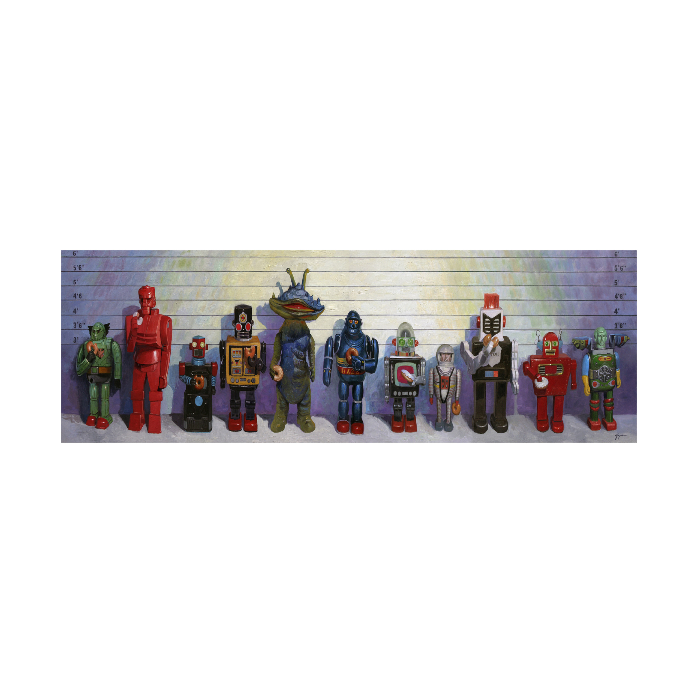 Eric Joyner 'Line-Up' Canvas Art